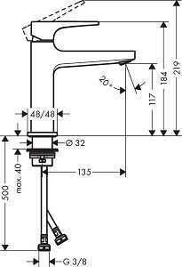 Hansgrohe Metropol Lavabo Bataryası 32507000 - 2