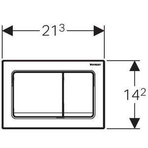 Geberit Alpha30 Kumanda Kapağı Mat Krom 115.055.46.1 - 2