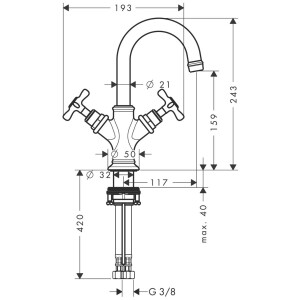 Axor Montreux Lavabo Bataryası 16505000 - 2