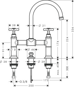 Axor Montreux Lavabo Bataryası 16510000 - 2