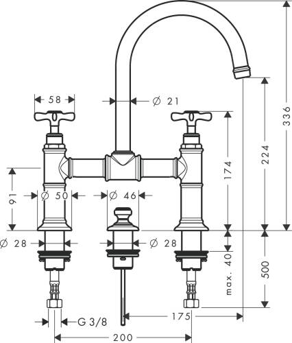 Axor Montreux Lavabo Bataryası 16510000 - 2