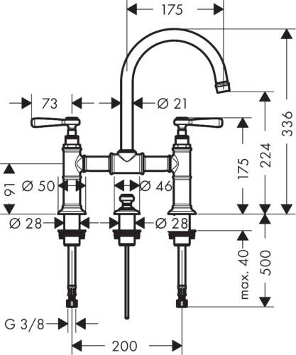 Axor Montreux Lavabo Bataryası 16511000 - 2