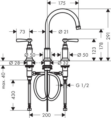 Axor Montreux Lavabo Bataryası 16514000 - 2