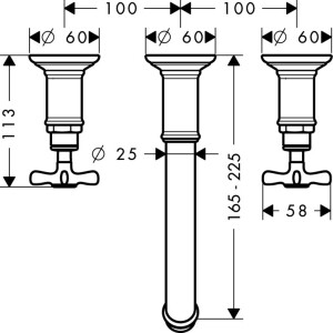 Axor Montruex Ankastre Lavabo Bataryası 3 Delikli 16532000 - 2