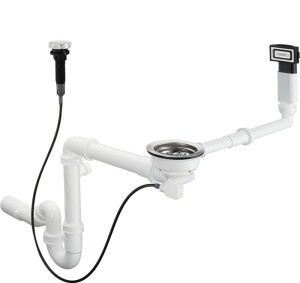 D16-11Tek Gözlü Granit Otomatik Gider ve Taşma Seti 43937000 - Hansgrohe