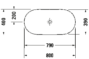 Duravit Luv DuraCeram Çanak Lavabo 80cm 0379800000 - 3