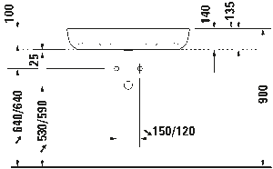 Duravit Luv DuraCeram Çanak Lavabo 80cm 0379800000 - 4