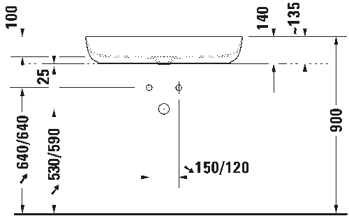 Duravit Luv DuraCeram Çanak Lavabo 80cm 0379800000 - 4