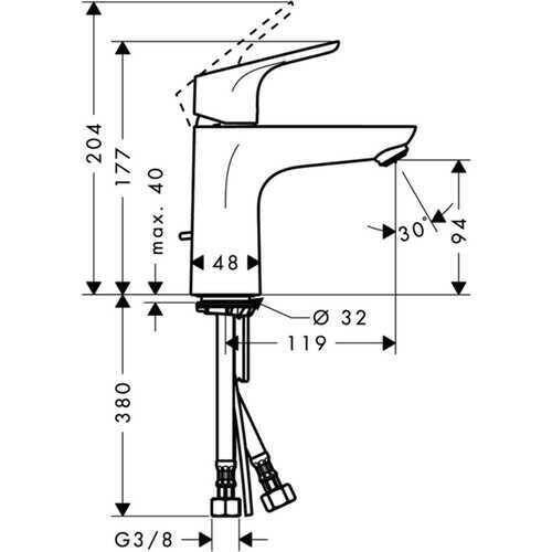 Hansgrohe Focus Lavabo Bataryası 31517000 - 2