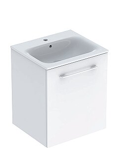 Geberit Selnova Square Tek Kapaklı Dolap Seti 55 cm Parlak Beyaz 501.248.00.1 - Geberit