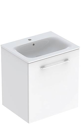 Geberit Selnova Square Tek Kapaklı Dolap Seti 60 cm Parlak Beyaz 501.252.00.1 - 1