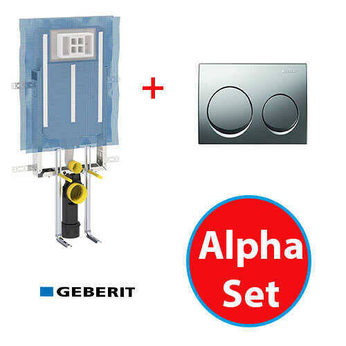 Geberit Alpha Set-Parlak Krom - 1