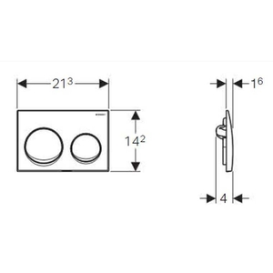 Geberit Alpha20 Kumanda Kapağı Parlak Krom 115.040.21.5 - 2
