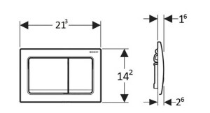Geberit Alpha30 Kumanda Kapağı Mat Bronz 115.055.QA.1 - 2