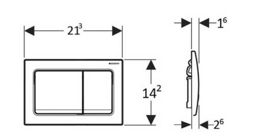 Geberit Alpha30 Kumanda Kapağı Mat Siyah 115.055.14.1 - 2