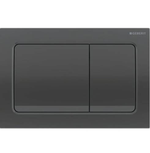 Geberit Alpha30 Kumanda Kapağı Mat SiyahKrom 115.055.QC.1 - 1