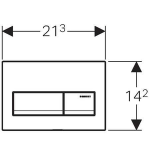 Geberit Alpha50 Kumanda Kapağı Siyah 115.060.DW.1 - 2