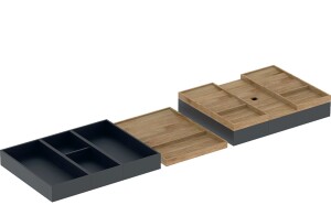 Geberit Çekmece içi set, üst çekmece için, 120cm Genişlik Antrasit, Bambu - Geberit
