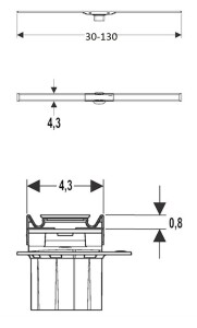 Geberit CleanLine20 Duş Kanalı Kapağı 130cm Paslanmaz Kenar 154.451.KS.1 - 2