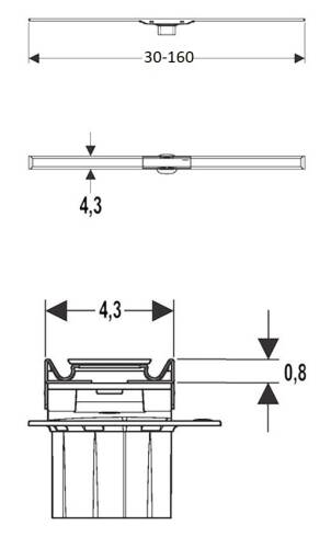 Geberit CleanLine20 Duş Kanalı Kapağı 160cm Paslanmaz Kenar 154.453.KS.1 - 2