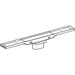 Geberit CleanLine20 duş kanalı: L=30–130cm, Çerçeve: siyah / Toz boya kaplı paslanmaz çelik, Yüzey: Toz boya kaplı paslanmaz çelik 154.451.00.1 - 2