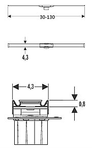 Geberit CleanLine20 Duş Kanalı 130 cm Siyah Çerçeveli Paslanmaz Çelik 154.451.00.1 - 3