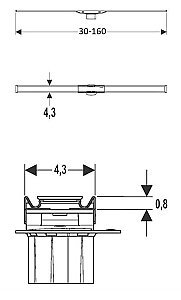 Geberit CleanLine20 Duş Kanalı 160 cm Siyah Çerçeveli Paslanmaz Çelik 154.453.00.1 - 3