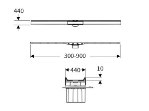 Geberit CleanLine80 Duş Kanalı Kapağı 90cm Mat Şampanya 154.440.39.1 - 3