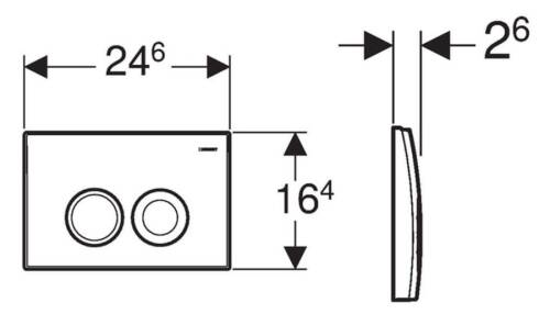 Geberit Delta25 Kumanda Kapağı Mat Krom 115.125.46.5 - 2