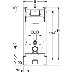 Geberit Gömme Rezervuar Alpha 12cm Alçıpan Duvar İçin Duofix 458.233.00.2 - 2