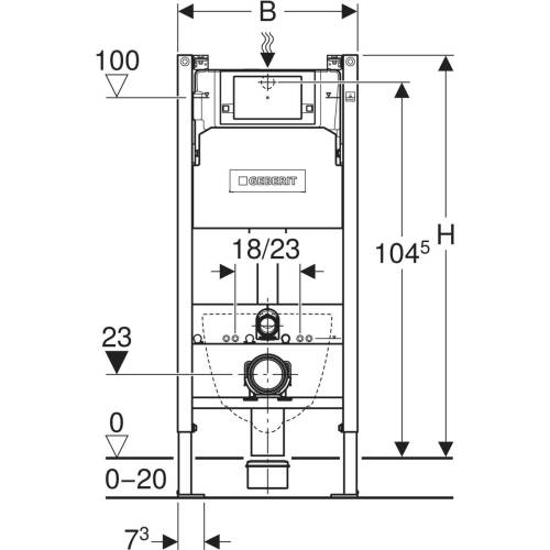 Geberit Gömme Rezervuar Alpha 12cm Alçıpan Duvar İçin Duofix 458.233.00.2 - 2