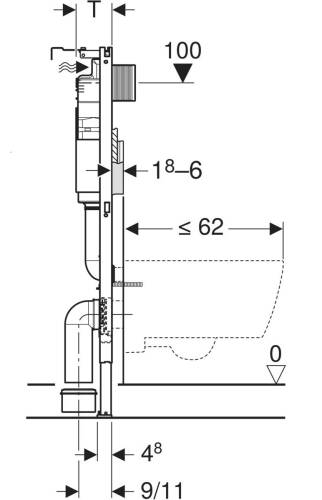 Geberit Gömme Rezervuar Alpha 12cm Alçıpan Duvar İçin Duofix 458.233.00.2 - 3