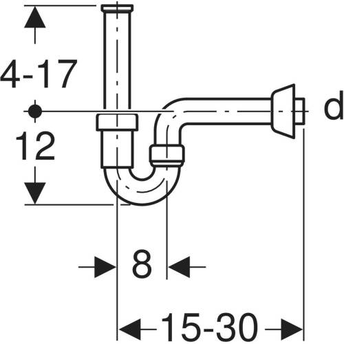 Geberit Lavabo Sifonu P Tipi Beyaz 151.100.11.1 - 2