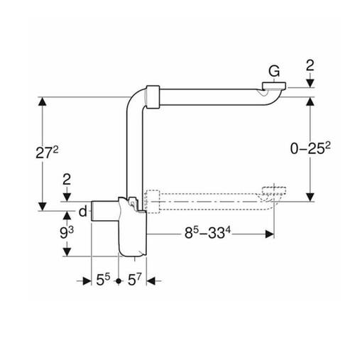 Geberit Lavabo Sifonu Yer Tasarruflu 151.116.11.1 - 2