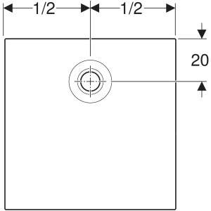 Geberit Nemea Duş Teknesi 80x80 Kare Mat Beyaz 550.590.00.1 - 2