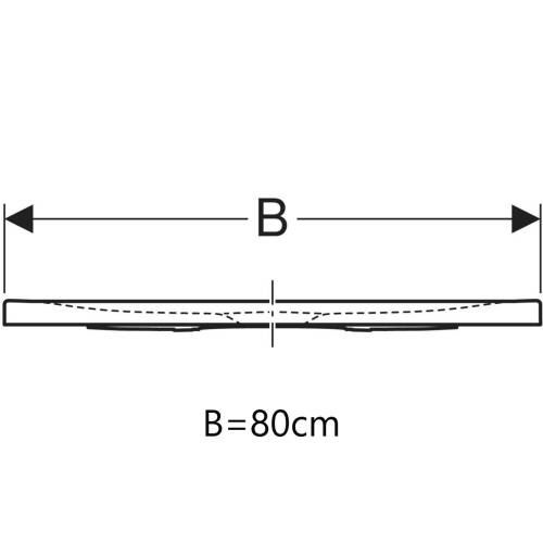 Geberit Nemea Duş Teknesi 80x80 Kare Mat Beyaz 550.590.00.1 - 3
