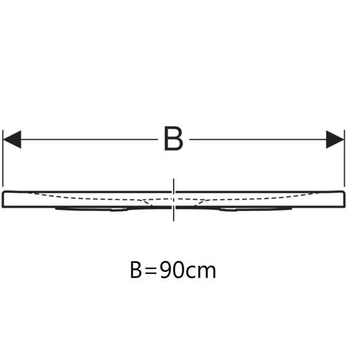 Geberit Nemea Duş Teknesi 90x90 Kare Mat Beyaz 550.591.00.1 - 3