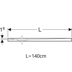 Geberit Olona Duş Teknesi 140x80 Mat Beyaz 550.768.00.1 - 3