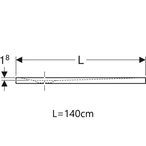 Geberit Olona Duş Teknesi 140x80 Mat Beyaz 550.768.00.1 - 3