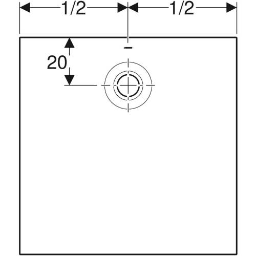 Geberit Olona Duş Teknesi 80x80 Kare Mat Beyaz 550.750.00.1 - 2