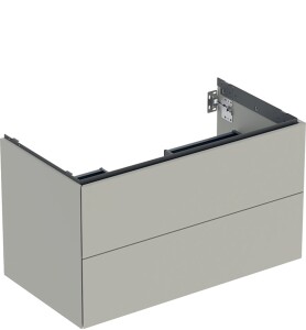 Geberit ONE lavabo dolabı, çift çekmeceli, 90cm Bej Gri - 1