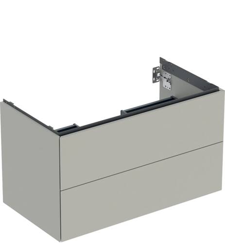 Geberit ONE lavabo dolabı, çift çekmeceli, 90cm Bej Gri - 1