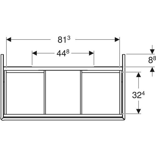 Geberit ONE lavabo dolabı, çift çekmeceli, 90cm Bej Gri - 3