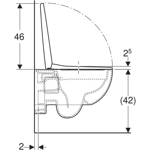 Geberit Selnova Kanalsız Asma Klozet ve Kapak Seti AX Spiral 1600mm - 4