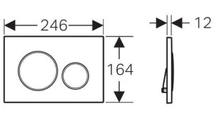 Geberit Sigma01 Round Kumanda Kapağı Kırmızı / Turuncu 115.770.FY.5 - 2