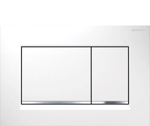 Geberit Sigma20 Kare Kumanda Kapağı Beyaz/Parlak Krom/Beyaz 115.883.KJ.1 - 1