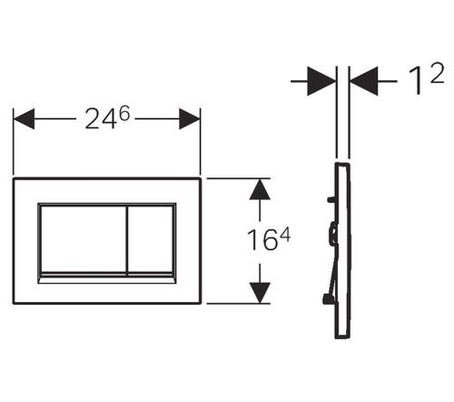 Geberit Sigma20 Kare Kumanda Kapağı Beyaz/Parlak Krom/Beyaz 115.883.KJ.1 - 2