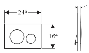 Geberit Sigma20 Kumanda Kapağı Mat Beyaz/Beyaz/Mat Beyaz 115.882.01.1 - 2