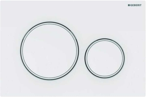 Geberit Sigma20 Yuvarlak Kumanda Kapağı Beyaz/Mat Beyaz/Beyaz 115.882.11.1 - Geberit