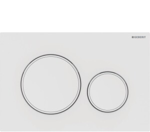 Geberit Sigma20 Yuvarlak Kumanda Kapağı Mat Beyaz/Beyaz/Mat Beyaz 115.882.01.1 - Geberit